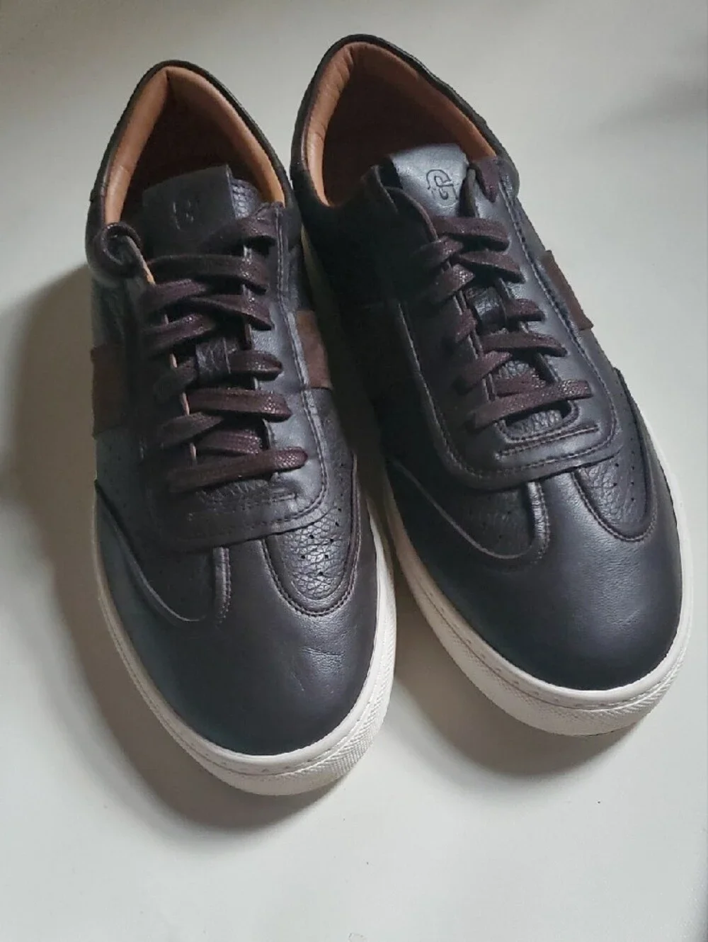 Greats Charlie Men's Leather Low-Top Sneakers with Tan Lining